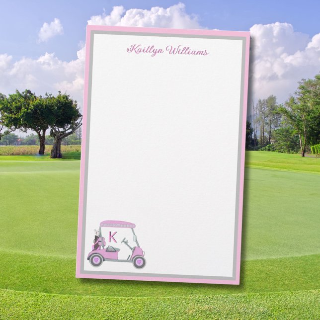 Charming Pink Golf Theme Personalised Stationery (Creator Uploaded)