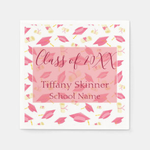 Charming Pink Graduate Napkin