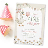 Charming Pink One Silly Goose 1st Birthday Party