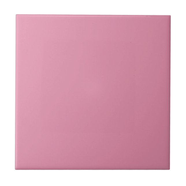 Charming Pink Solid Colour Ceramic Tile (Front)