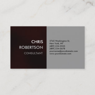 Charming Plain Browny Red Attractive Business Card