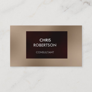 Charming Plain Browny Red Attractive Business Card