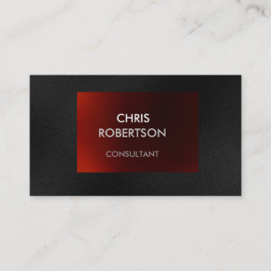 Charming Plain Grey Red Attractive Business Card