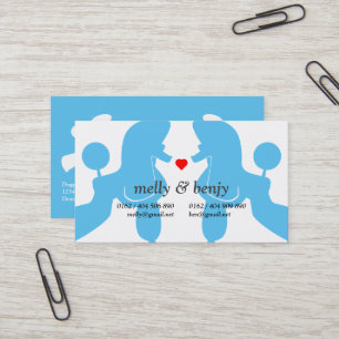 Charming Poodle Couple Cards with Heart – 