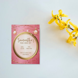 Charming Powder Pink Customisable Prom Invitation Flyer