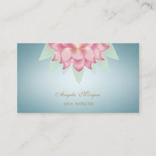 Charming Professional Lotus Flower Business Card