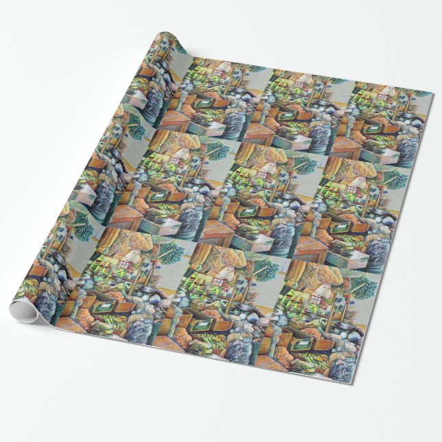 Charming Promises of fine Tekka Centre, Singapore Wrapping Paper (Unrolled)