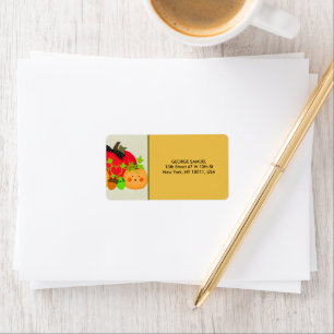 Charming Pumpkin & Acorn Halloween Bridal  Label