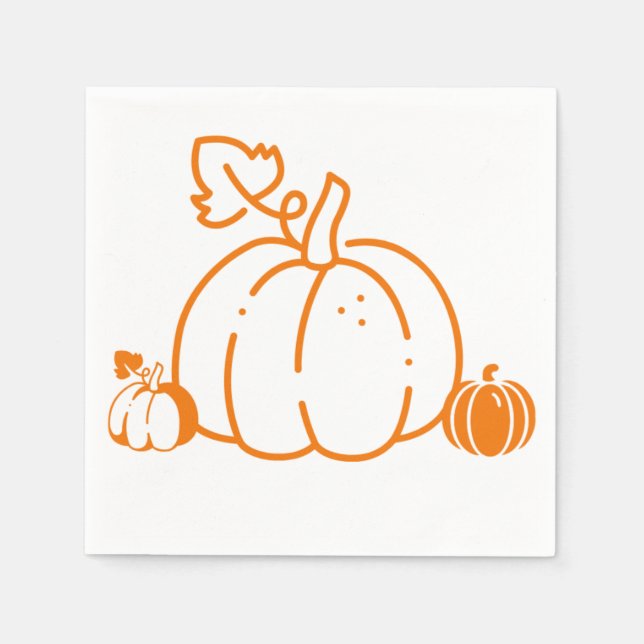 charming pumpkin design napkin (Front)