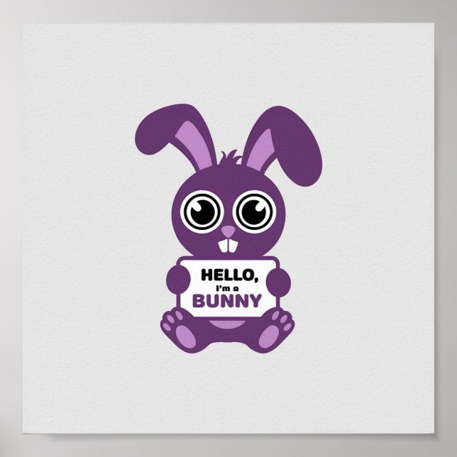 Charming Purple Bunny : Spread Joy! Poster (Front)