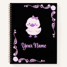 Charming Purple Duckling Hair Bow Rose Frame