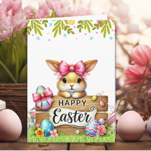 Charming Rabbit-Themed Easter Card