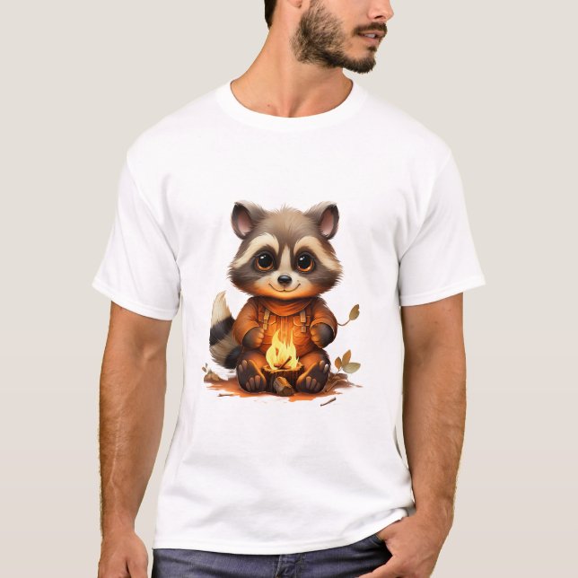Charming racoon T-Shirt (Front)