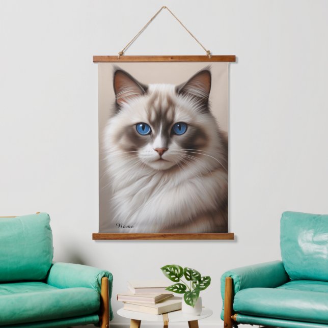 Charming Ragdoll Cat Art Pet Lover Hanging Tapestry (Living Room)