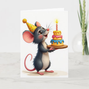 Charming Rodent Birthday Card