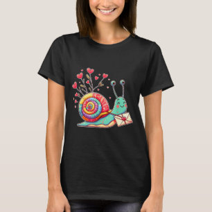 Charming Romantic Happy Valentines Cute Snail T-Shirt