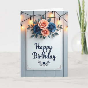Charming Rose Birthday Card