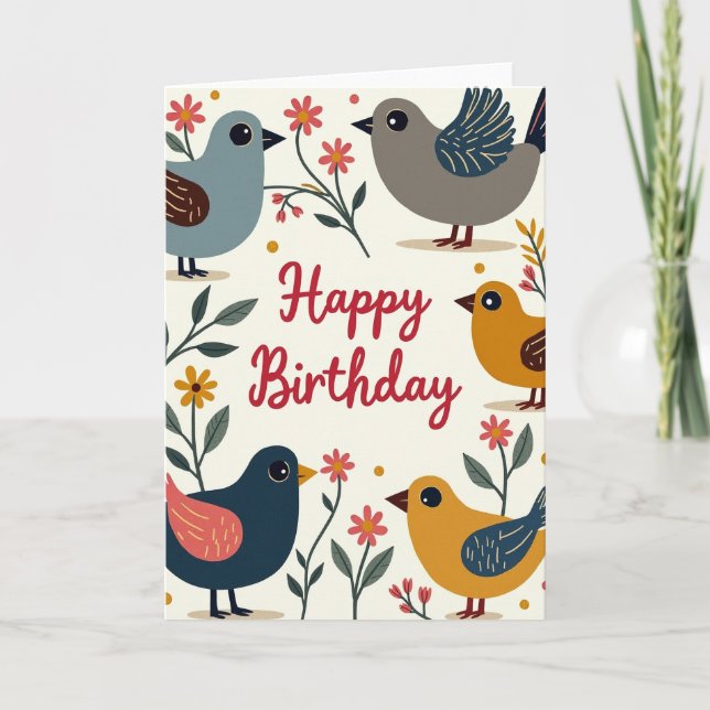 Charming Rustic Birthday Card (Front)