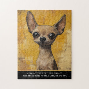 Charming rustic chihuauah  Art Jigsaw Puzzle