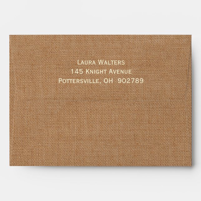 Charming Rustic Horse Invitation Envelope (Back (Top Flap))