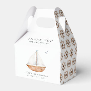 Charming Sailboat Birthday Favour Box