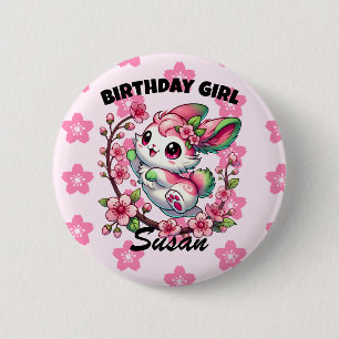 Charming Sakura Bunny 6 Cm Round Badge