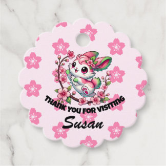 Charming Sakura Bunny Favour Tags