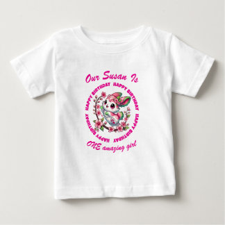 Charming Sakura Bunny Guest of Honor Baby T-Shirt