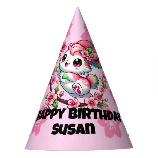 Charming Sakura Bunny Party Hat