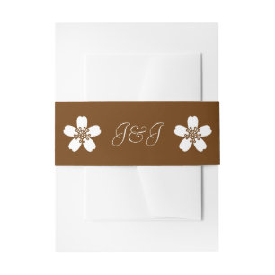 Charming Sakura in Chocolate Invitation Belly Band