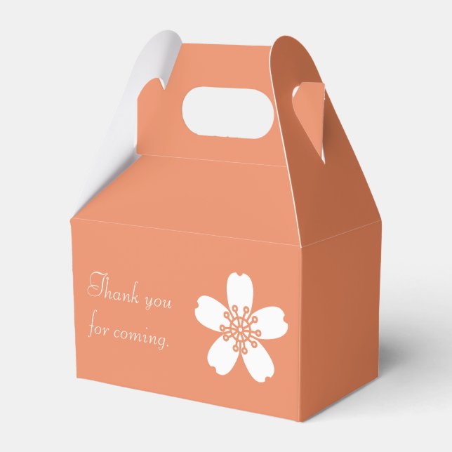 Charming Sakura in Coral Favour Box (Front Side)