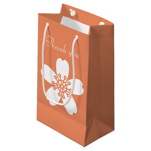Charming Sakura in Coral Gift Bag (Front Angled)