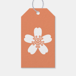Charming Sakura in Coral Gift Tag