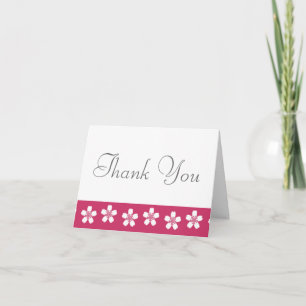 Charming Sakura in Raspberry Thank You Card