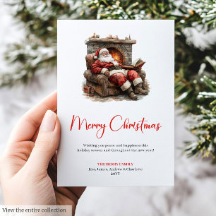 Charming Santa Claus Custom Editable Holiday Card
