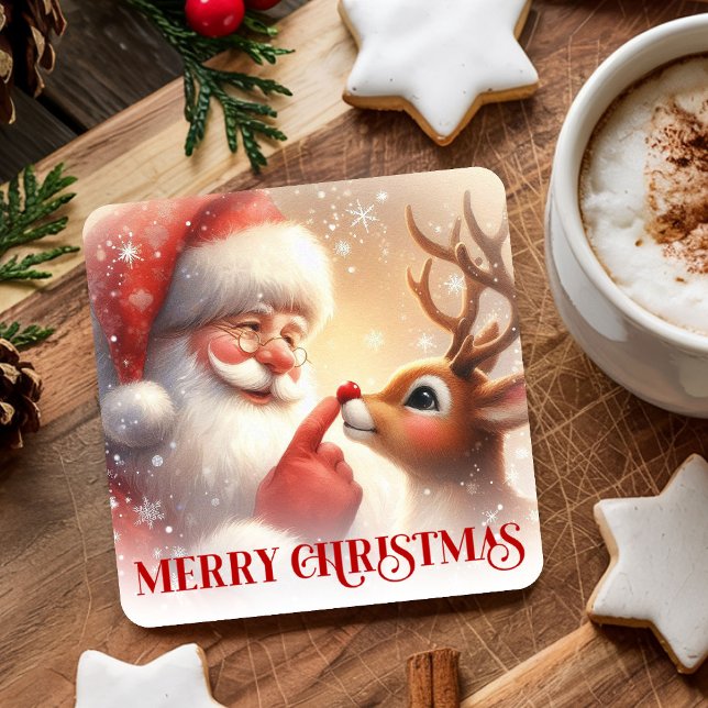 Charming Santa Claus Rudolph Holiday Coasters (Charming Santa Claus Rudolph Holiday Coasters)