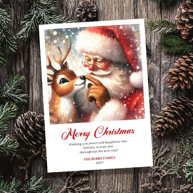 Charming Santa Claus Rudolph Humor Christmas Card (Charming Santa Claus Rudolph Humor Christmas Greeting Card

)