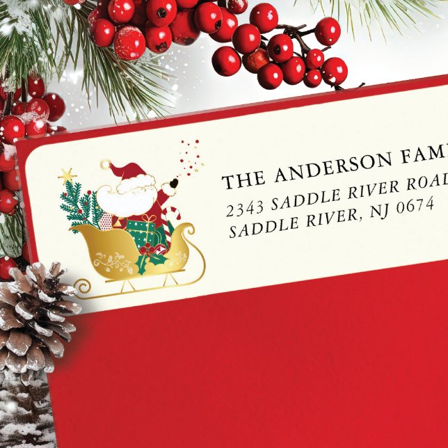 Charming Santa Return Address Label (Creator Uploaded)