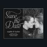Charming Script Save The Date Card<br><div class="desc">This chic and modern postcard stylishly requests your guests to save the date. Available in other colours (custom colour requests are welcome!).</div>