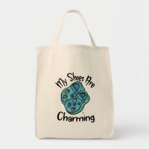 Charming Shoes Collectible Cartoon Motto Design Tote Bag