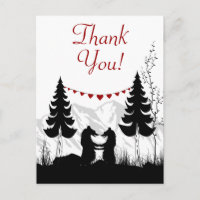 Charming Silhouette Mountain Bears Thank You