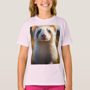 Charming Silver Ferret Kids’ Basic T-Shirt
