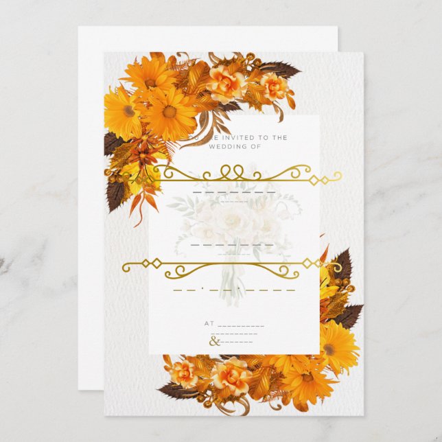 Charming Simplicity Wedding Invitation (Front/Back)