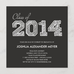 Charming Sketch Graduation Party Invitation