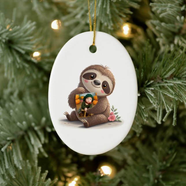 Charming Sloth Ceramic Ornament (Tree)