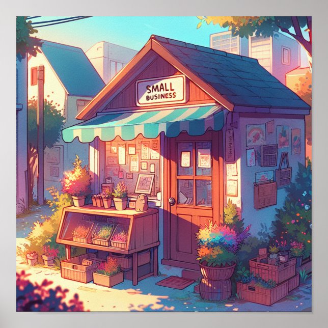 Charming Small Business Anime Art Poster (Front)