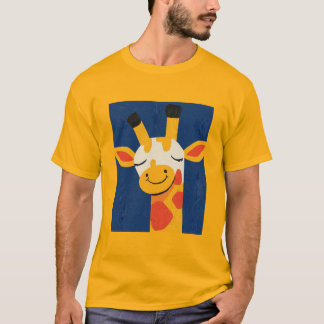 Charming Smiling Giraffe – Playful Joyful Portrait T-Shirt