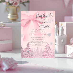 Charming Snowflake Baby Shower for Your Baby Girl Invitation