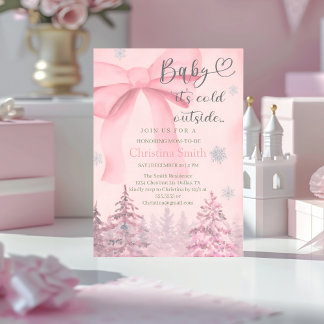 Charming Snowflake Baby Shower for Your Baby Girl Invitation