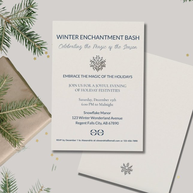 Charming Snowflake Holiday Party Invitation (Creator Uploaded)